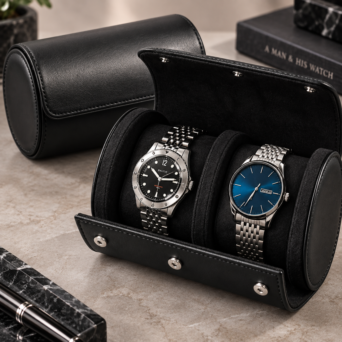 Étui de Voyage pour 2 Montres – Léon