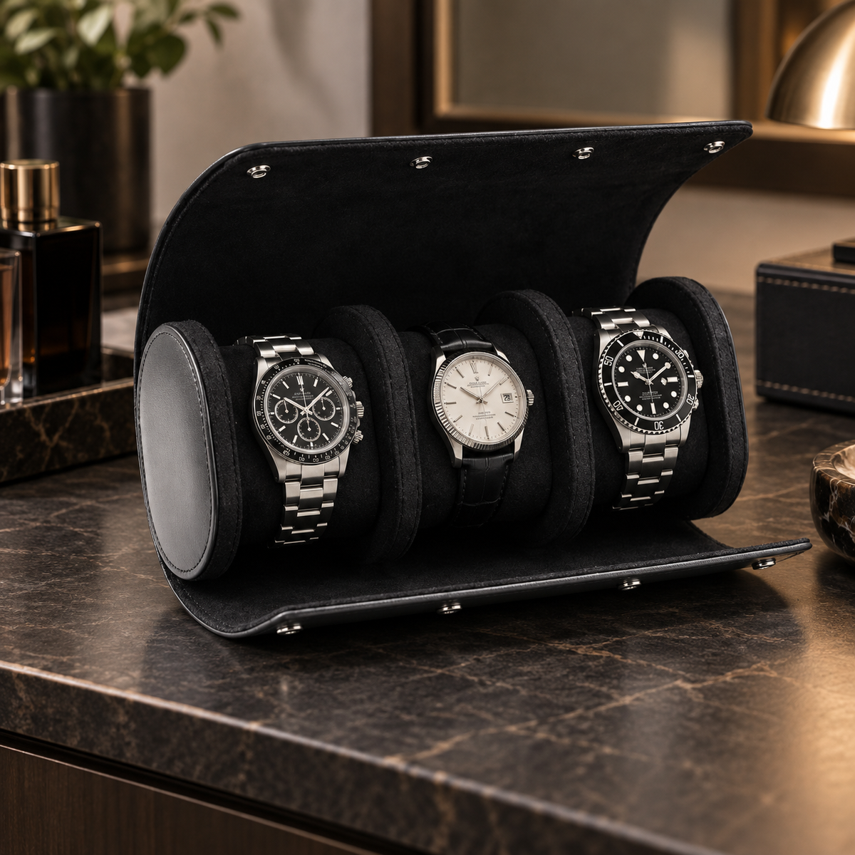 Étui de Voyage pour 3 Montres – Arthur