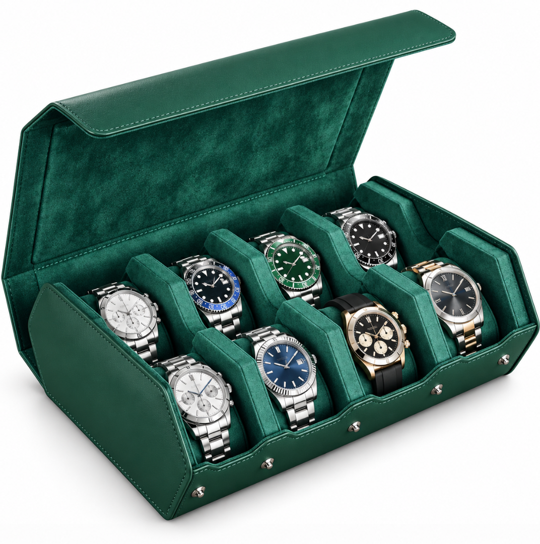 Étui de Voyage Émeraude 8 Montres – Vendôme.