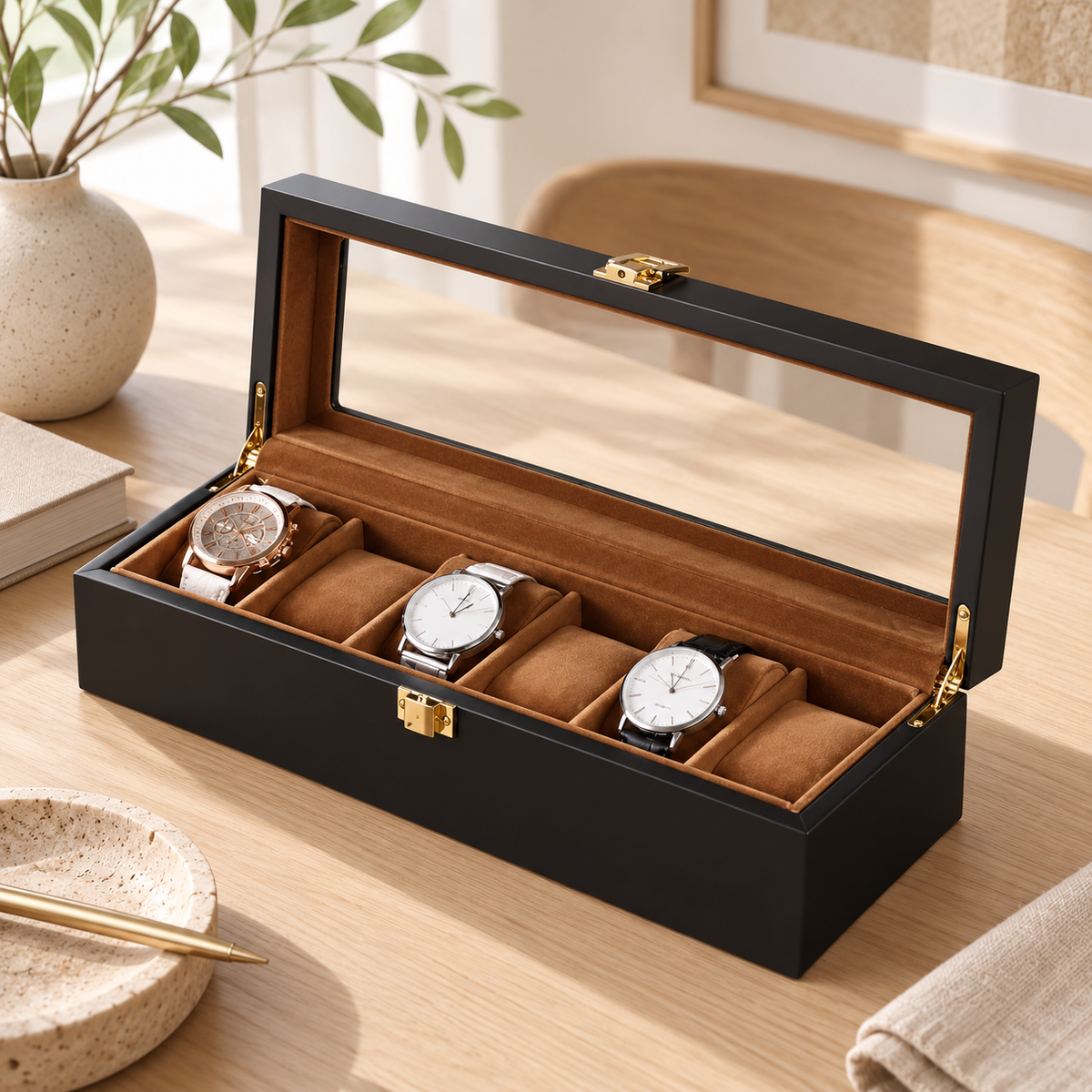 Boîte à Montres en Bois – Diplomate