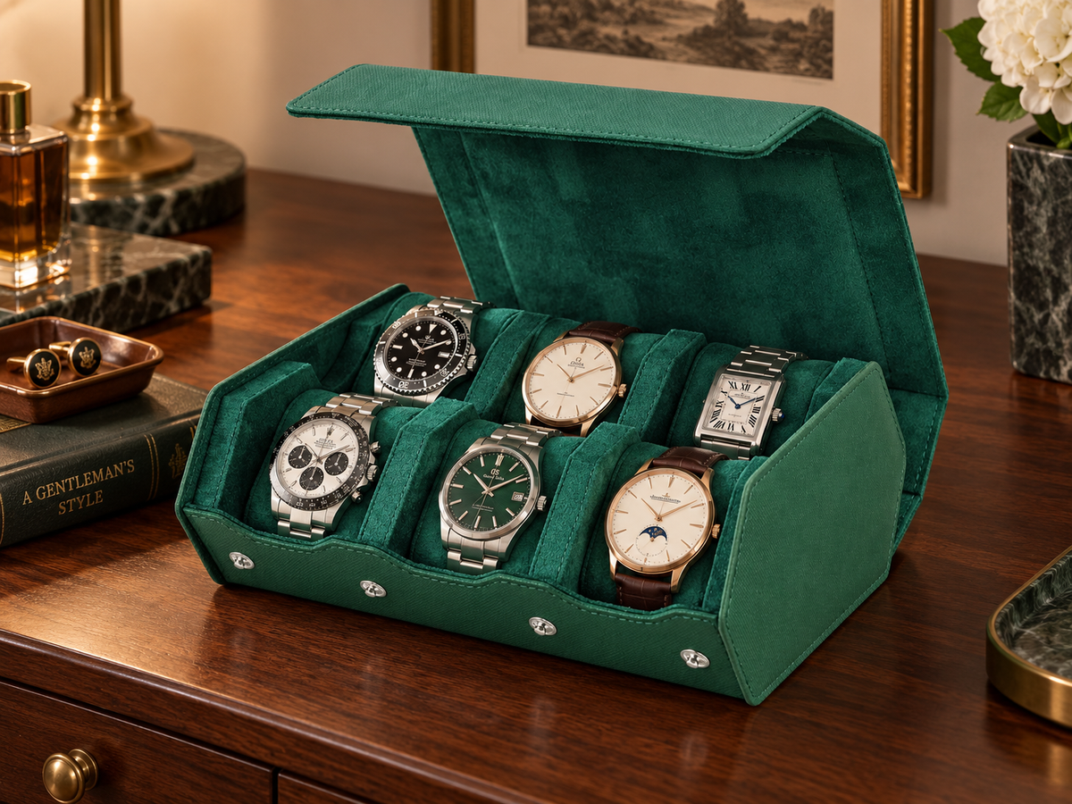 Étui de Voyage Émeraude 6 Montres – Vendôme.